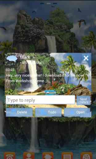 Thème Tropical GO SMS Pro 4