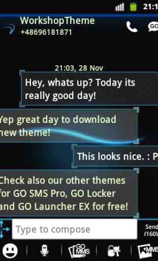 Blue Simple Thème GO SMS 2