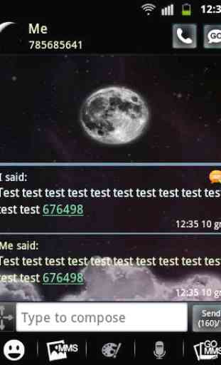 Lune de nuit GO SMS Theme 2
