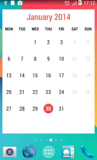 Month Calendar Widget 4