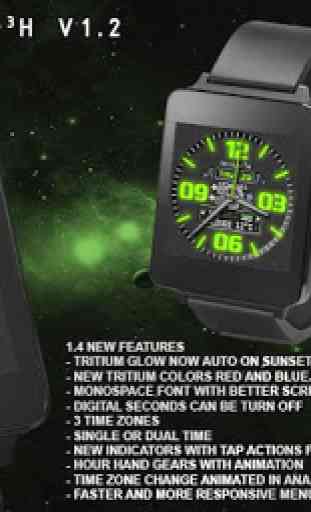 Opulence Tritium 3H Watch Face 2
