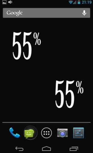 Percentage battery widget 1
