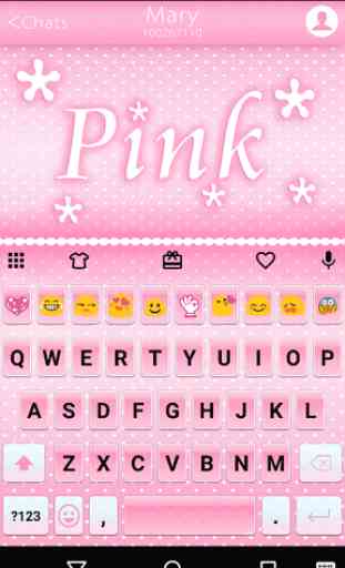 Pink Emoji Keyboard -Emoticons 1