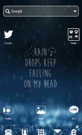 RainDrops dodol launcher theme 1