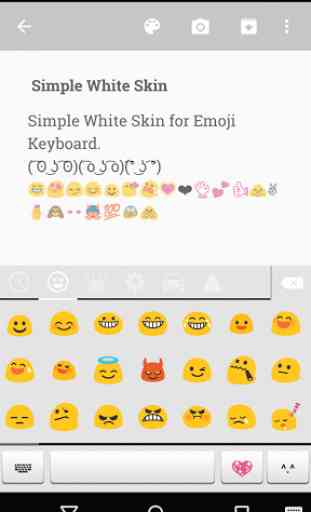 Simple White Emoji Keyboard 2