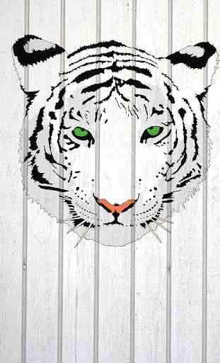Tigre Blanc Fond d'écran Animé 2
