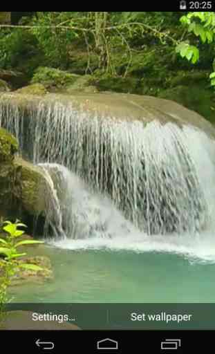 Tropical waterfall Video LWP 1