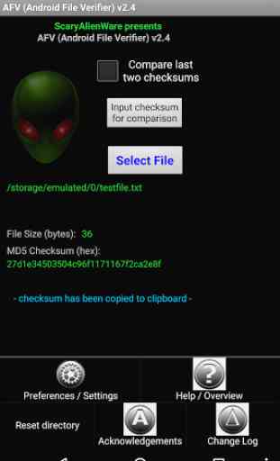 AFV File Verifier for Android™ 1
