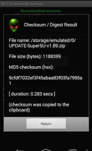 AFV File Verifier for Android™ 4