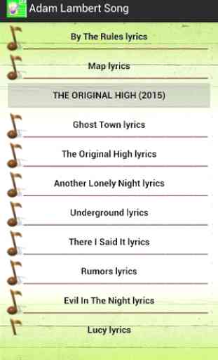 All Lyrics Of Adam Lambert 2