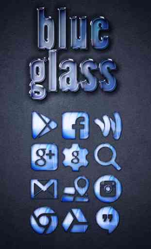 Blue Glass Solo Launcher Theme 3