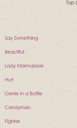 Christina Aguilera Lyrics 2
