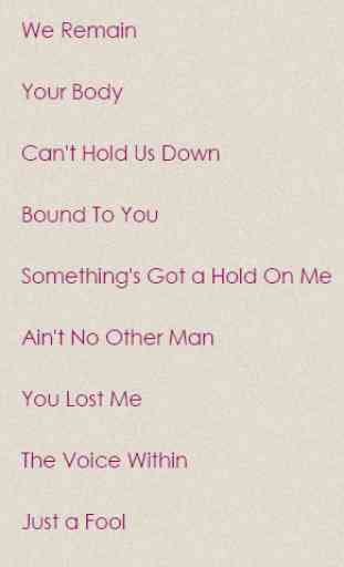 Christina Aguilera Lyrics 3