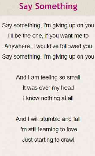 Christina Aguilera Lyrics 4