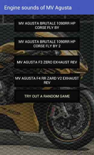 Engine sounds of MV Agusta 2
