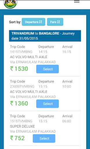 Kerala RTC Bus Ticket Booking 2