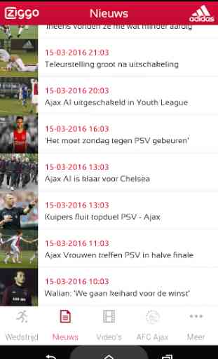 Officiële AFC Ajax voetbal app 2