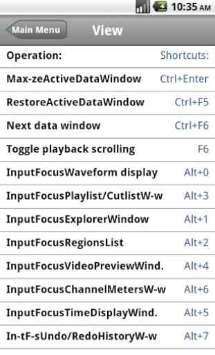 Shortcuts for Sony Acid Pro 4