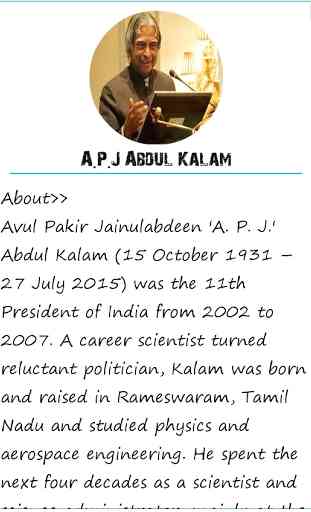 All About Dr. APJ Abdul Kalam 1