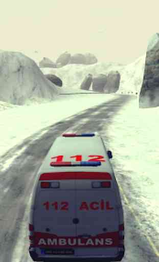 Ambulanc conduire sur la neige 1