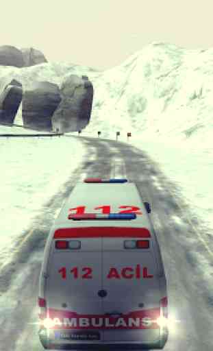 Ambulanc conduire sur la neige 2