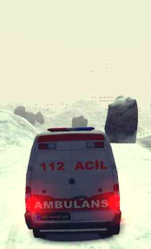 Ambulanc conduire sur la neige 3