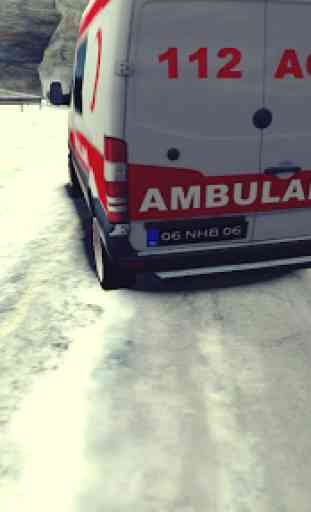Ambulanc conduire sur la neige 4