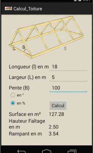 Calcul de surface de toiture 2