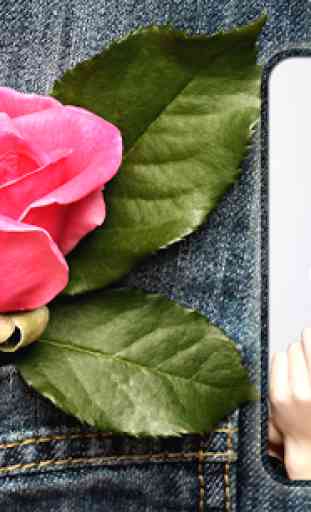 fleur rose éditeur de selfie 2