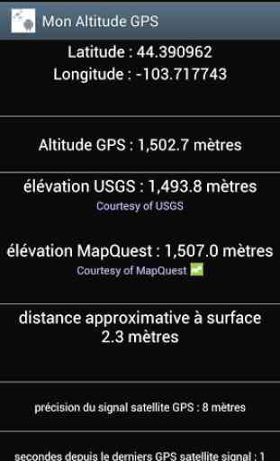 Mon GPS Altitude et élévation 1