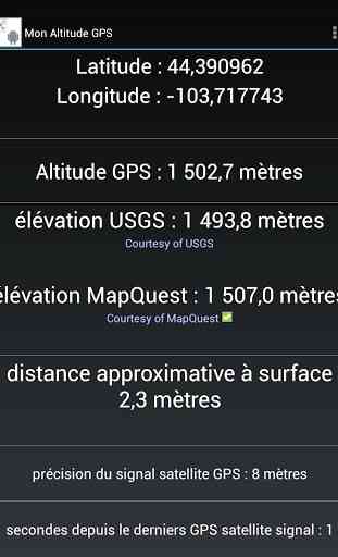 Mon GPS Altitude et élévation 3