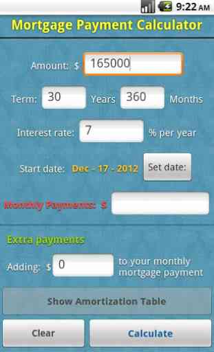 Mortgage Payment Calculator 1