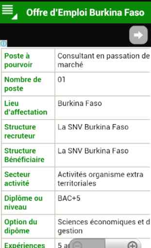 Offre d'Emploi Burkina Faso 3