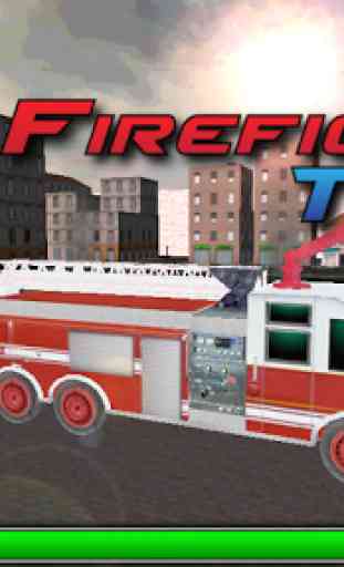 Pompier camion 3d 3