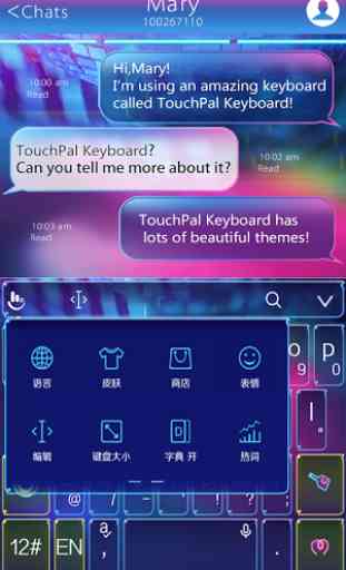 TouchPal Colorful Neon Theme 3