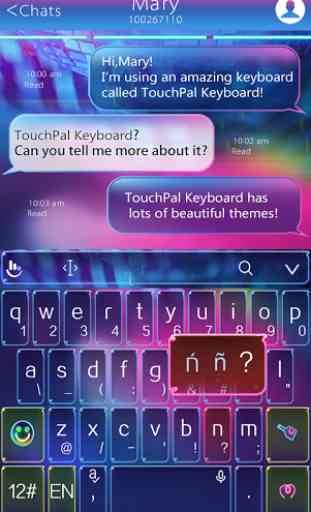 TouchPal Colorful Neon Theme 4