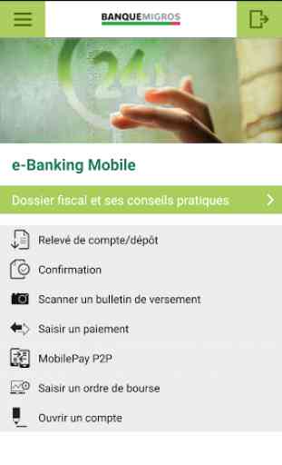 Banque Migros e-banking phone 1