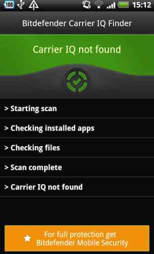Bitdefender Carrier IQ Finder 1
