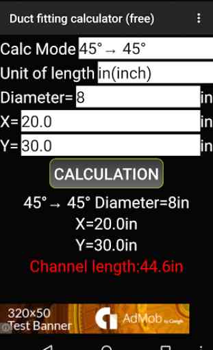 Duct fitting calculator (free) 3