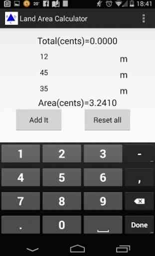 Land Area Calculator 3