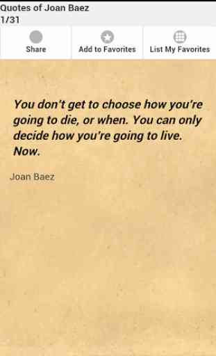 Quotes of Joan Baez 1