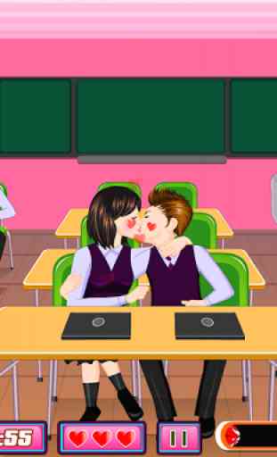 Romance école Jeux de Kissing 1