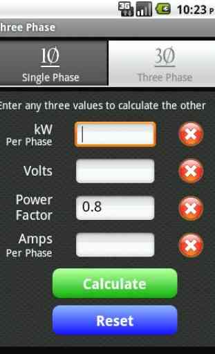 Watts Amps Volts Calculator 2