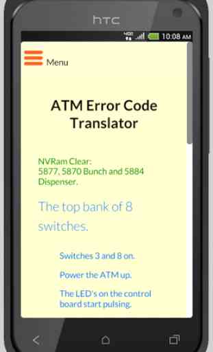 ATM Error Code Translator- NCR 2