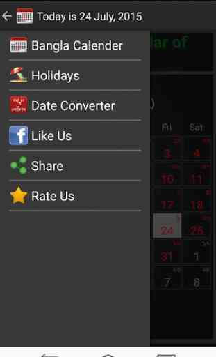 Bangla Calendar with holidays 2
