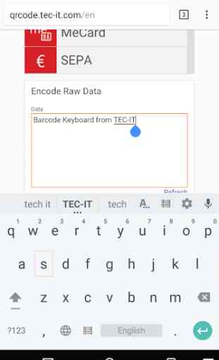 Barcodescanner Keyboard + NFC 1