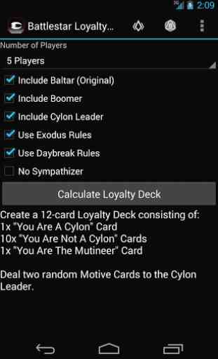 Battlestar Loyalty Deck 1