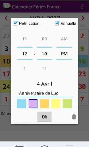 Calendrier 2017 France 3