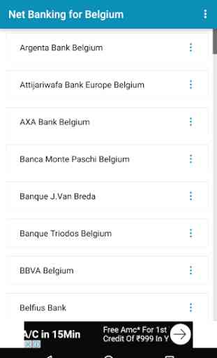 Net Banking App for Belgium 2