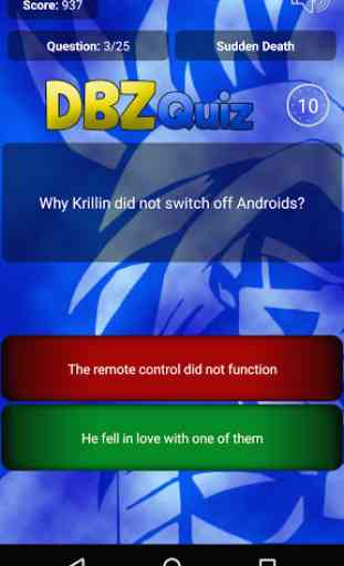 Trivia for Dragon Ball Z 3
